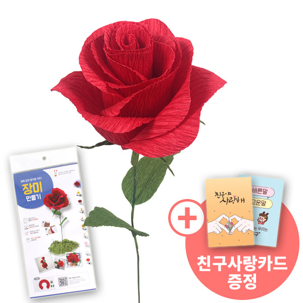 [종이꽃시리즈] 친구사랑카드와 장미 만들기 KIT