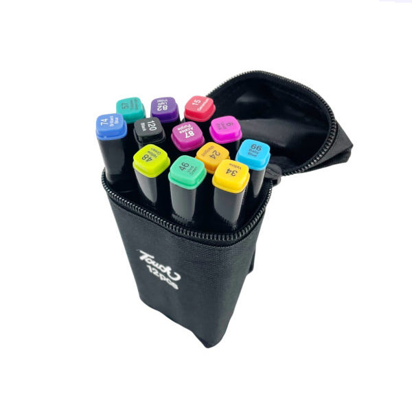 표준형 트윈 마카펜 + 천케이스 세트 12색