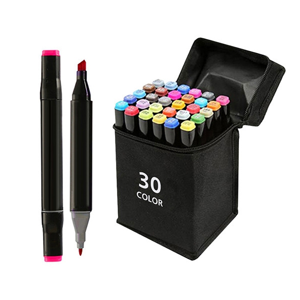 표준형 트윈 마카펜 + 천케이스 세트 30색