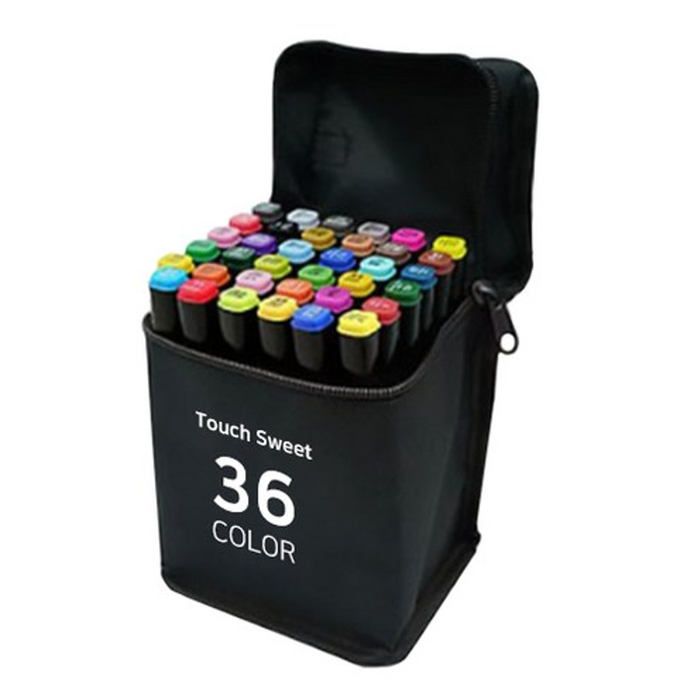 표준형 트윈 마카펜 + 천케이스 세트 36색