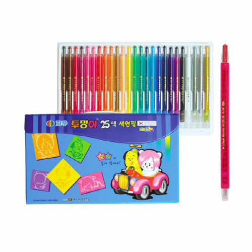 투명이 색연필 25색
