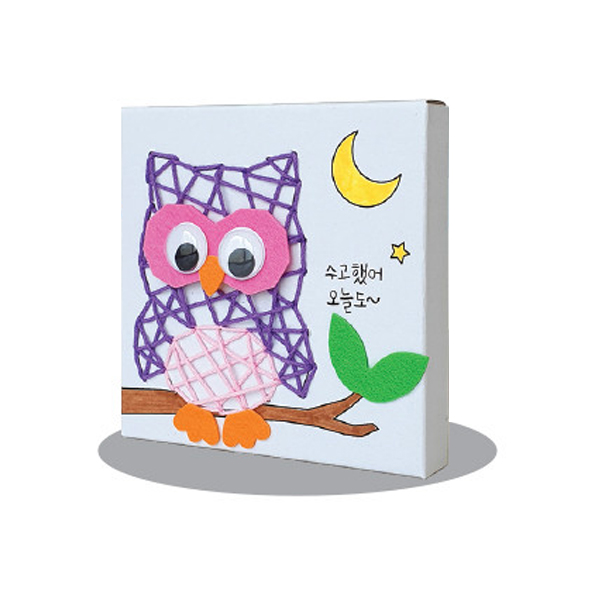 컬러링 스트링아트 액자 시리즈_7.부엉이