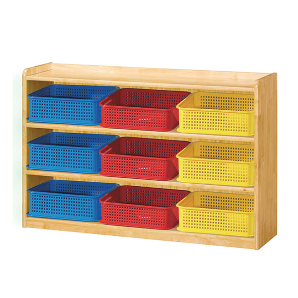 원목 삼단 바구니장 H30-3