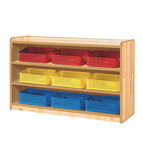 안전 무늬 삼단 바구니장 H51-2