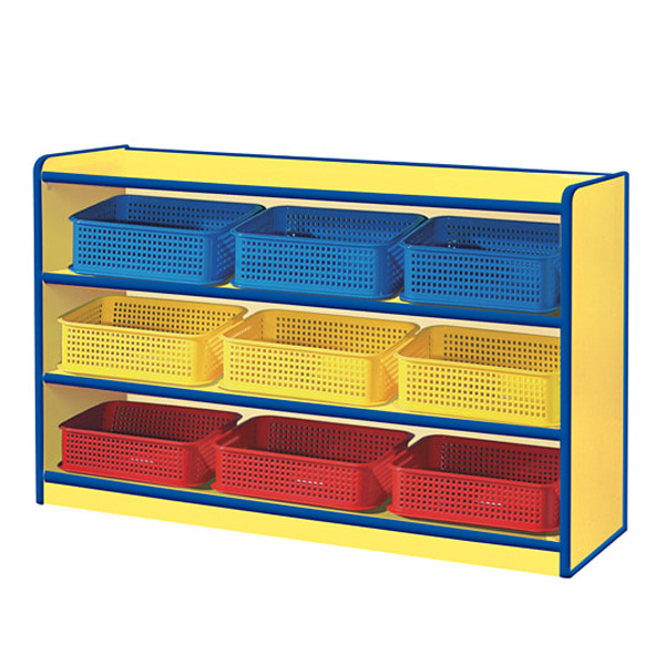 안전 노랑 삼단 바구니장 H51-4