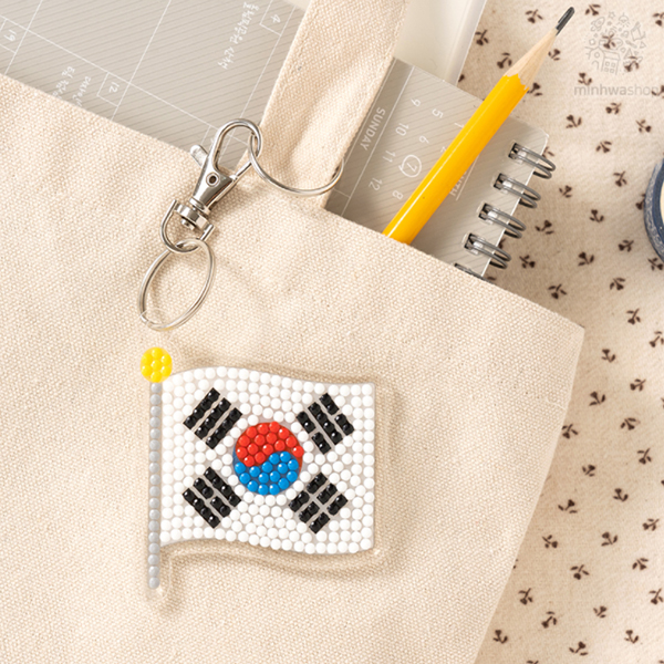 보석십자수 우리나라 키링 만들기
