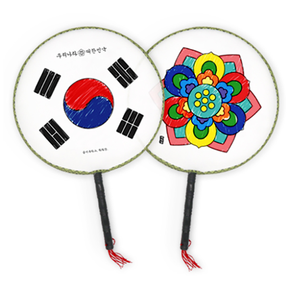 태극기 패브릭 부채