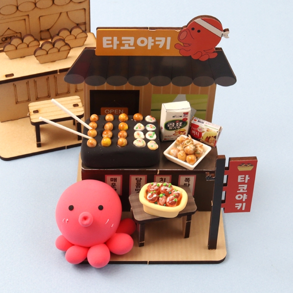 우드DIY 타코야키 가게(스티커포함)