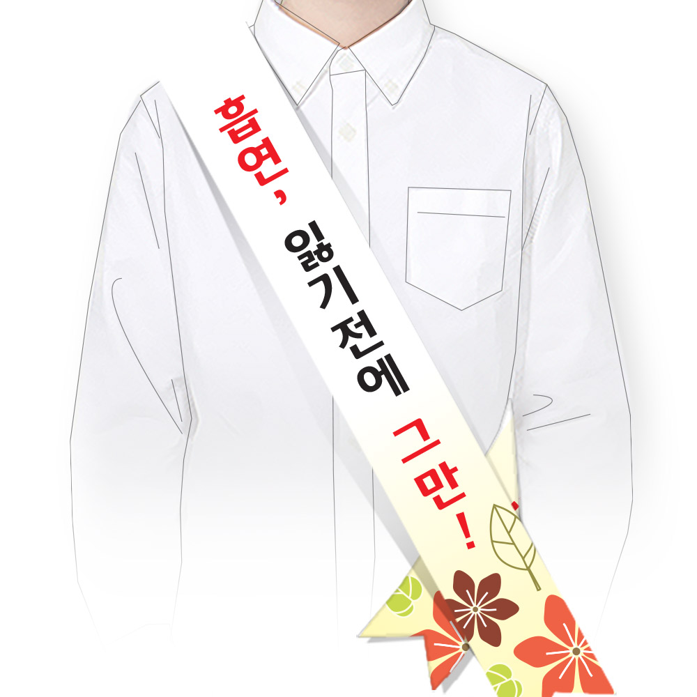 [SG_08]금연 캠페인용 어깨띠 SG_08_흡연, 잃기 전에 그만!