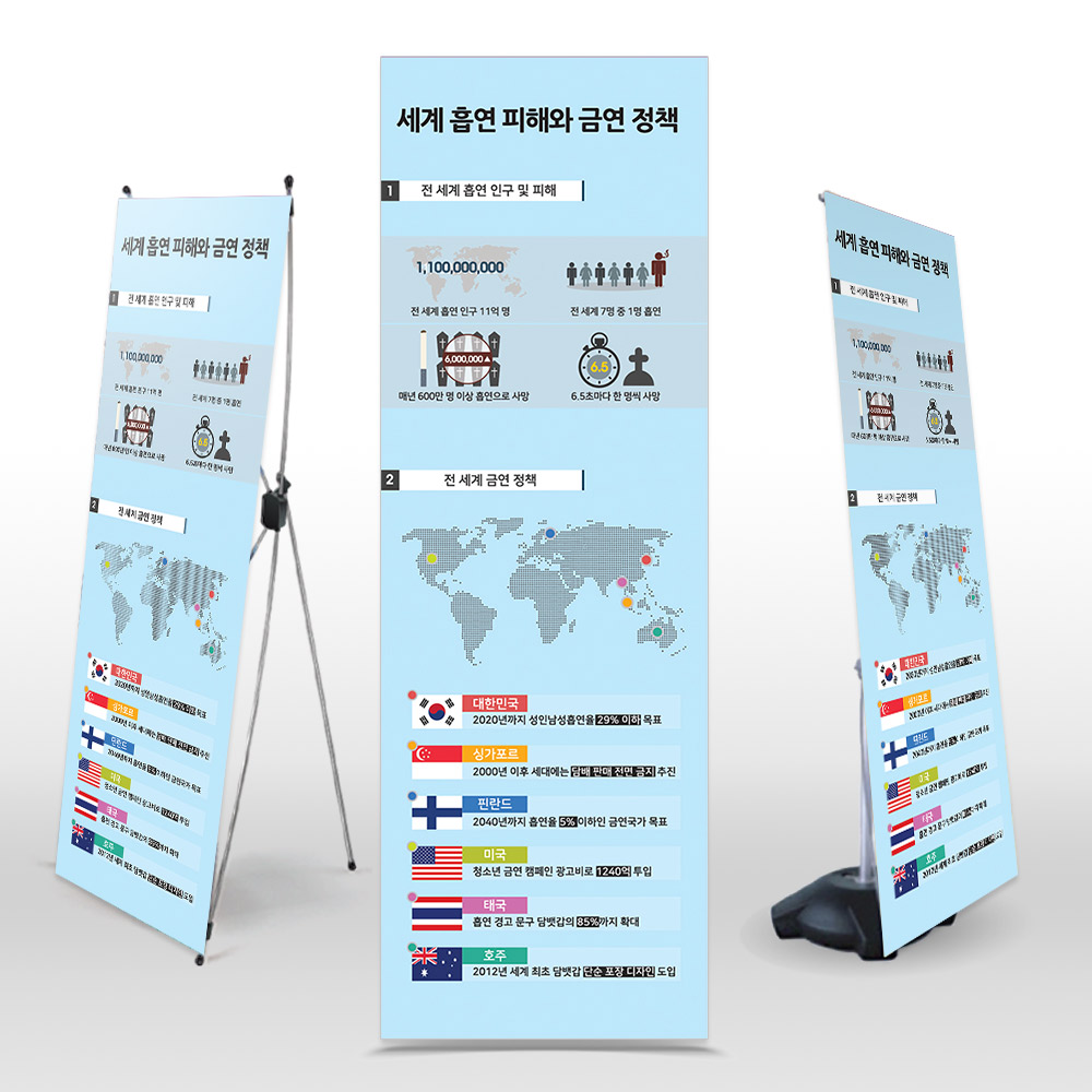 [NS_13]흡연예방 인포그래픽 배너 NS_13_세계 흡연 피해와 금연 정책