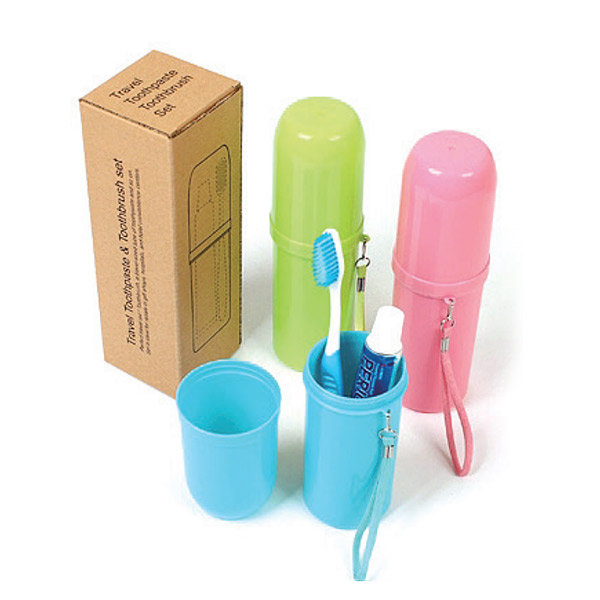 원통형 치약칫솔 세트