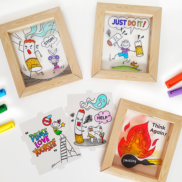 흡연예방 컬러링 투명액자 10인용