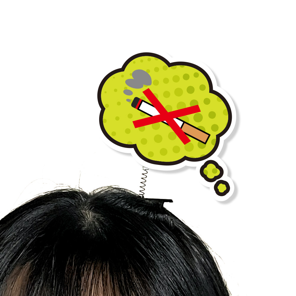 흡연예방 POP 팝아트 모양 머리핀(5입)_02