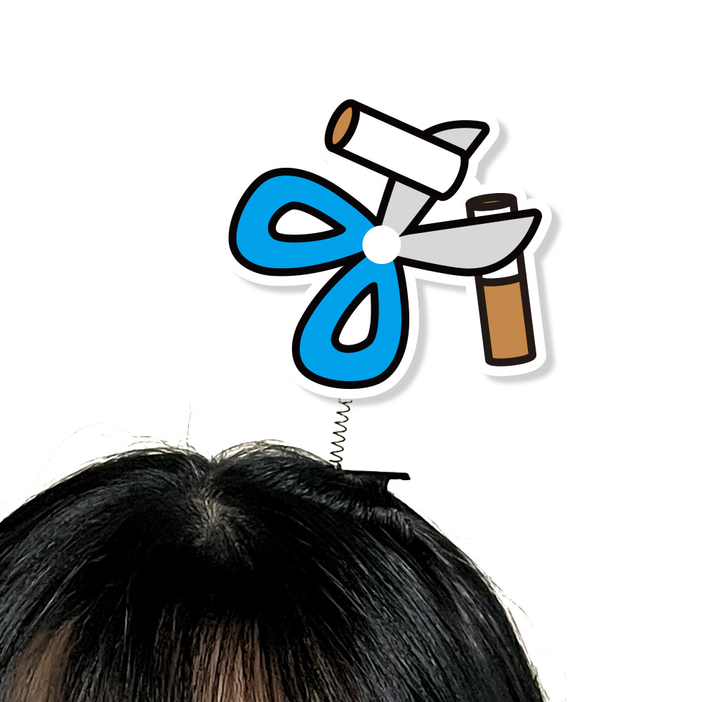 흡연예방 POP 팝아트 모양 머리핀(5입)_03