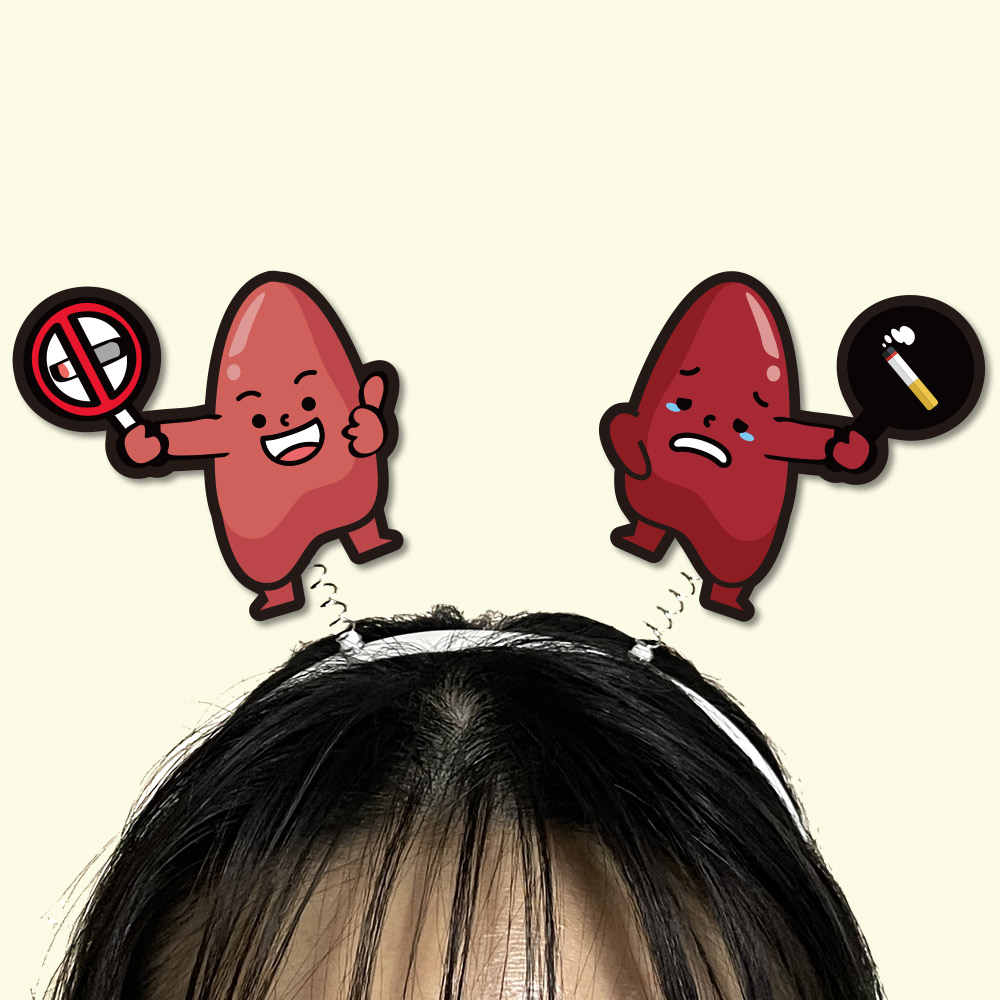 흡연예방 POP 팝아트 모양 머리띠(5입)_03