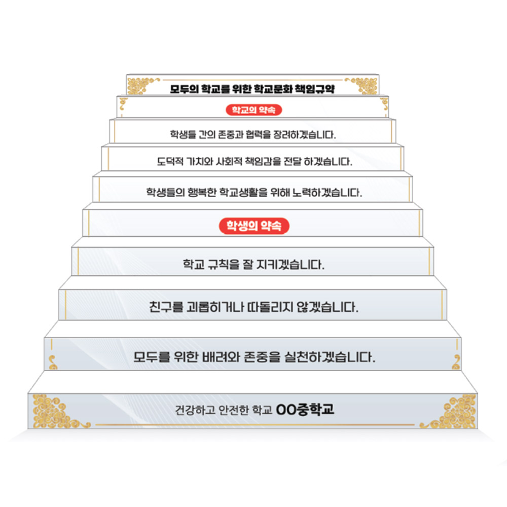 학교문화 책임규약 에코100 파노라마 계단표찰_1.학생의 약속