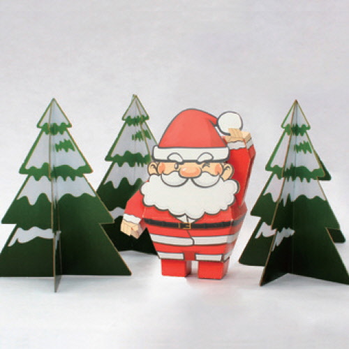 크리스마스 페이퍼토이 산타