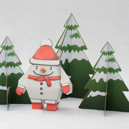 크리스마스 페이퍼토이 스노우맨