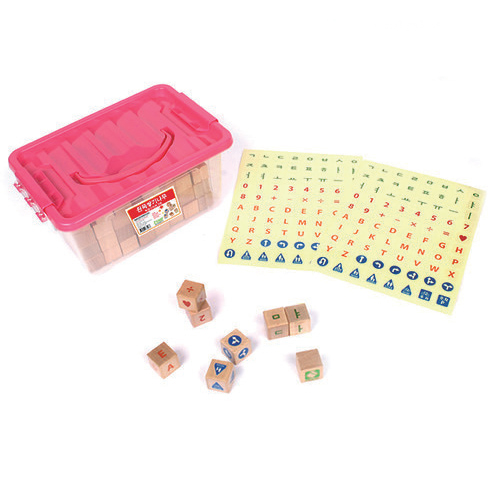 원목쌓기나무150+학습스티커2매